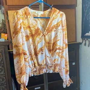 Marble Print Women's Top